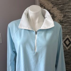 Columbia Sky Blue Light Weight Fleece Pullover 1X